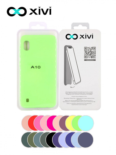 Накладка задняя Xivi для SAMSUNG Galaxy A10 A105, Silicon Case, силикон, матовая, №61, цвет салатовый 5