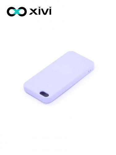Накладка задняя Xivi для APPLE iPhone 5 5S SE, Silicon Case, силикон, матовая, №11, цвет лавандовый 4