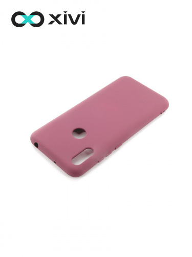 Накладка задняя Xivi для HUAWEI Y6 PRIME 2019 Y6S, Silicon Case, силикон, матовая, №73, цвет винный 4