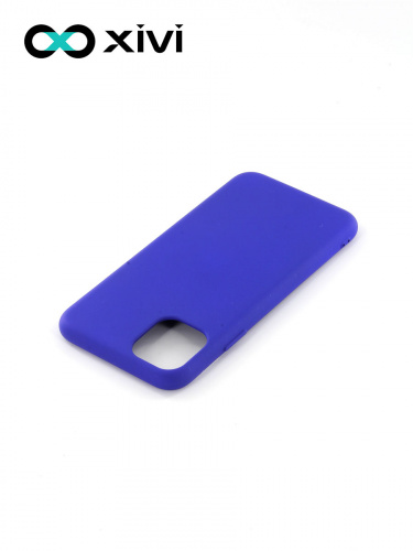 Накладка задняя Xivi для APPLE iPhone 11 Pro Max, Silicon Case, силикон, матовая, №47, цвет синий 4