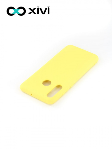 Накладка задняя Xivi для HUAWEI P30 Lite Nova 4E, Silicon Case, силикон, матовая, №41, цвет жёлтый 4
