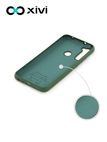 Накладка задняя Xivi для XIAOMI Redmi Note 8T, Silicon Case, силикон, матовая, №59, цвет темно-зеленый 2