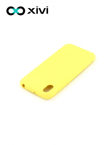Накладка задняя Xivi для HUAWEI Y5 (2019) 8S, Silicon Case, силикон, матовая, №41, цвет жёлтый 4