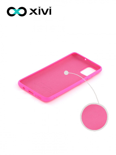 Накладка задняя Xivi для SAMSUNG Galaxy A51 5G, Silicon Case, силикон, матовая, №33, цвет розовый 2
