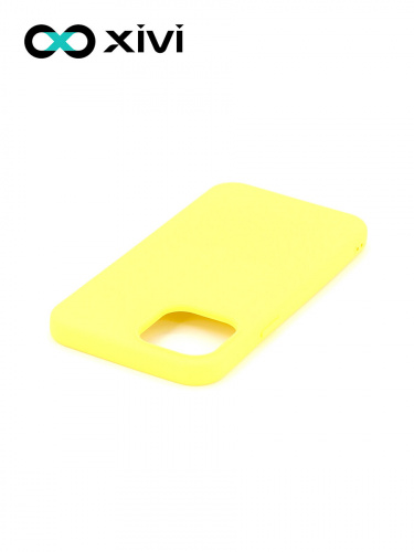 Накладка задняя Xivi для APPLE iPhone 12 6.7, Silicon Case, силикон, матовая, №41, цвет жёлтый 4