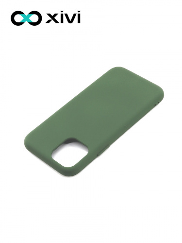 Накладка задняя Xivi для APPLE iPhone 11 Pro, Silicon Case, силикон, матовая, №59, цвет темно-зеленый 4
