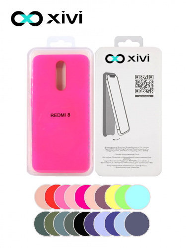 Накладка задняя Xivi для XIAOMI Redmi 8, Silicon Case, силикон, матовая, №64, цвет фуксия 5