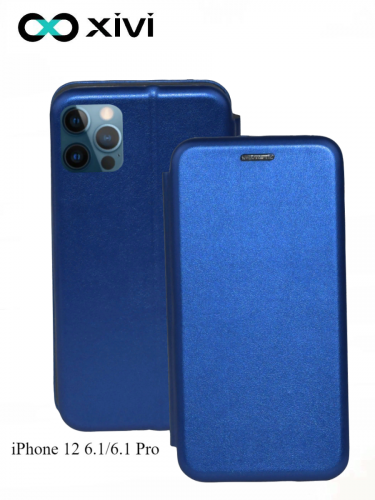 Чехол-книжка Xivi для APPLE iPhone 12 6.16.1 Pro, Fashion Case, на магните, экокожа, цвет синий  1