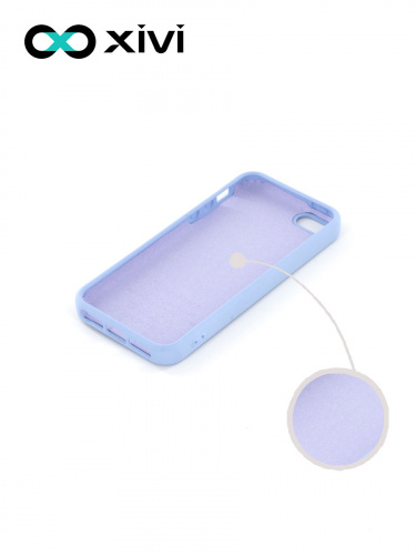 Накладка задняя Xivi для APPLE iPhone 5 5S SE, Silicon Case, силикон, матовая, №42, цвет сиреневый 2