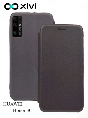 Чехол-книжка Xivi для HUAWEI Honor 30 , Fashion Case, на магните, экокожа, цвет серый 1