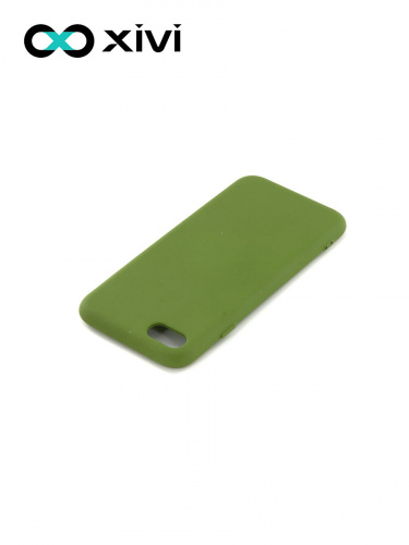 Накладка задняя Xivi для APPLE iPhone 7 8 SE2, Silicon Case, силикон, матовая, №57, цвет зелёный 4