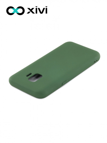 Накладка задняя Xivi для SAMSUNG Galaxy J2 CORE J260, Silicon Case, силикон, матовая, №59, цвет темно-зеленый 4