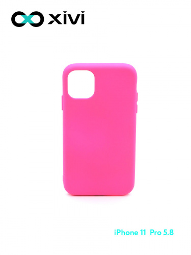 Накладка задняя Xivi для APPLE iPhone 11 Pro, Silicon Case, силикон, матовая, №33, цвет розовый 1