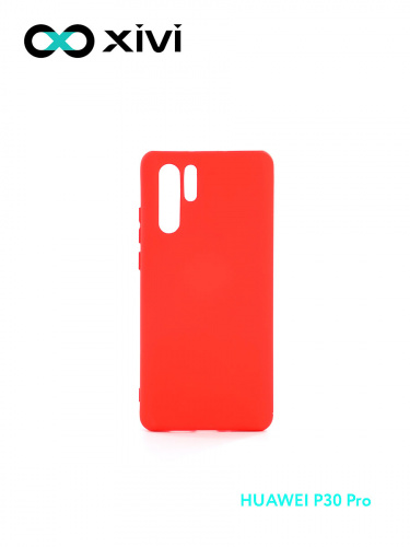 Накладка задняя Xivi для HUAWEI P30 Pro, Silicon Case, силикон, матовая, №4, цвет морковный 1