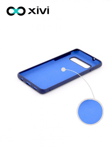 Накладка задняя Xivi для SAMSUNG  Galaxy S10, Silicon Case, силикон, матовая, №2, цвет индиго, тёмный 2