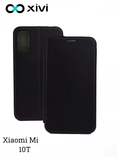 Чехол-книжка Xivi для XIAOMI MI 10T, Fashion Case, на магните, экокожа, цвет чёрный 1