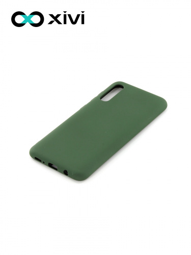Накладка задняя Xivi для SAMSUNG Galaxy A50 A30S A50S, Silicon Case, силикон, матовая, №59, цвет темно-зеленый 3