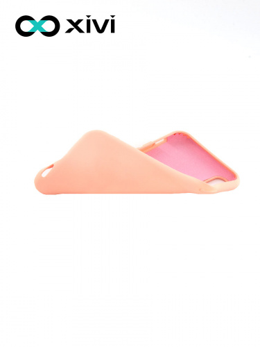 Накладка задняя Xivi для APPLE iPhone X XS, Silicon Case, силикон, матовая, №39, цвет бежевый 6