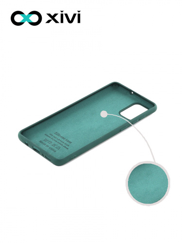 Накладка задняя Xivi для SAMSUNG Galaxy A31, Silicon Case, силикон, матовая, №46, цвет изумрудный 2