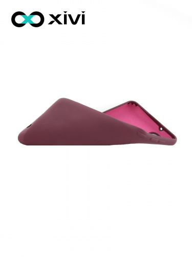 Накладка задняя Xivi для SAMSUNG Galaxy A21S, Silicon Case, силикон, матовая, №73, цвет винный 6