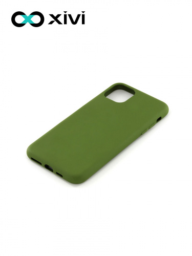 Накладка задняя Xivi для APPLE iPhone 11 Pro Max, Silicon Case, силикон, матовая, №57, цвет зелёный 3