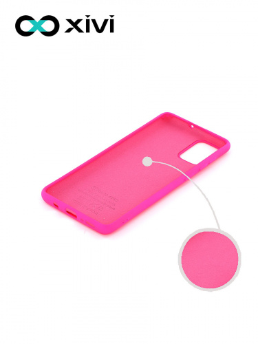Накладка задняя Xivi для SAMSUNG Galaxy A71 5G, Silicon Case, силикон, матовая, №64, цвет фуксия 2