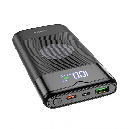 hoco-j63-velocity-pd-qc3-wireless-charging-power-bank-10000mah-display