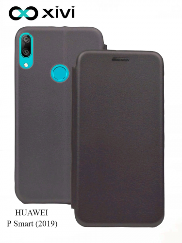 Чехол-книжка Xivi для HUAWEI P Smart (2019), Fashion Case, на магните, экокожа, цвет серый 1