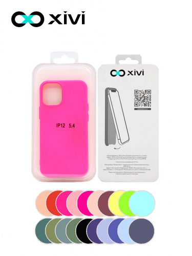 Накладка задняя Xivi для APPLE iPhone 12 5.4, Silicon Case, силикон, матовая, №33, цвет розовый 5