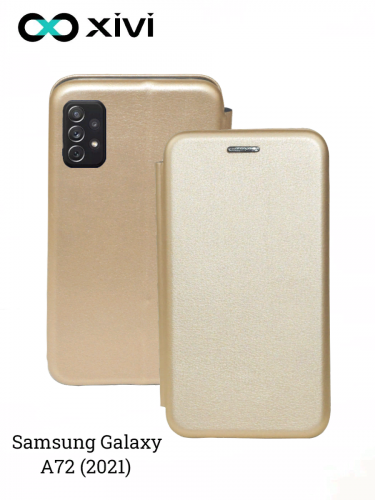Чехол-книжка Xivi для SAMSUNG  Galaxy A72 (2021), Fashion Case, на магните, экокожа, цвет золотой 1