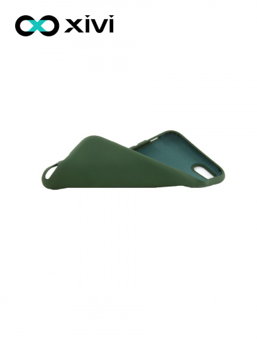 Накладка задняя Xivi для APPLE iPhone 7 8 SE2, Silicon Case, силикон, матовая, №59, цвет темно-зеленый 6