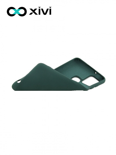 Накладка задняя Xivi для SAMSUNG Galaxy A21S, Silicon Case, силикон, матовая, №46, цвет изумрудный 6
