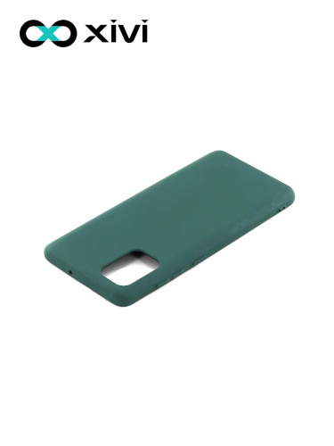 Накладка задняя Xivi для SAMSUNG Galaxy A71 5G, Silicon Case, силикон, матовая, №46, цвет изумрудный 4