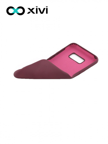 Накладка задняя Xivi для SAMSUNG Galaxy S8, Silicon Case, силикон, матовая, №73, цвет винный 6
