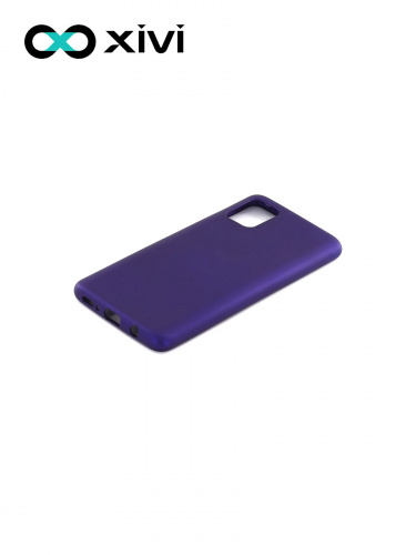 Накладка задняя Xivi для SAMSUNG Galaxy A51 5G, Silicon Case, силикон, матовая, №17, цвет фиолетовый 3