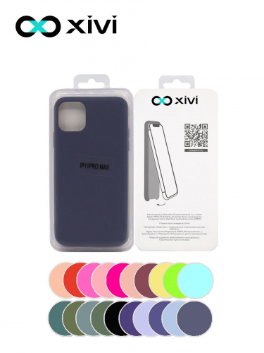Накладка задняя Xivi для APPLE iPhone 11 Pro Max, Silicon Case, силикон, матовая, №2, цвет индиго, тёмный 5