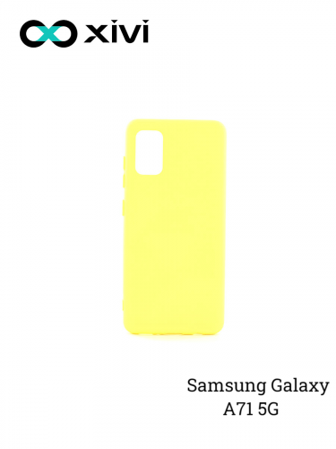 Накладка задняя Xivi для SAMSUNG Galaxy A71 5G, Silicon Case, силикон, матовая, №41, цвет жёлтый 1