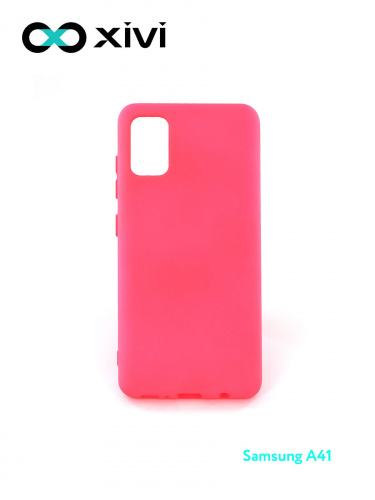 Накладка задняя Xivi для SAMSUNG Galaxy A41, Silicon Case, силикон, матовая, №64, цвет фуксия 1