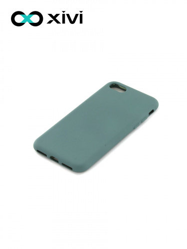Накладка задняя Xivi для APPLE iPhone 7 8 SE2, Silicon Case, силикон, матовая, №56, цвет зелёный 3