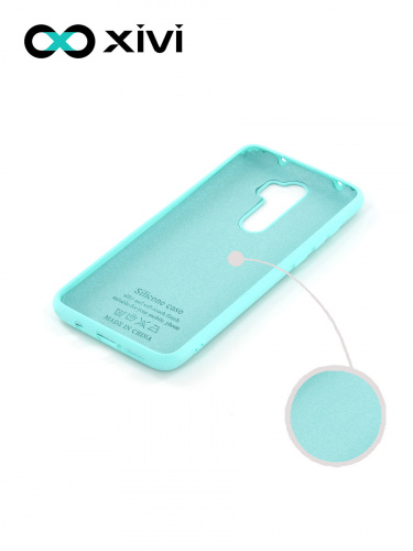 Накладка задняя Xivi для XIAOMI REDMI NOTE 8 PRO, Silicon Case, силикон, матовая, №8, цвет голубой 2