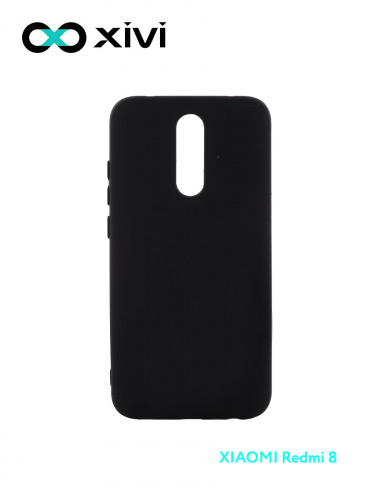 Накладка задняя Xivi для XIAOMI Redmi 8, Silicon Case, силикон, матовая, №1, цвет чёрный 1