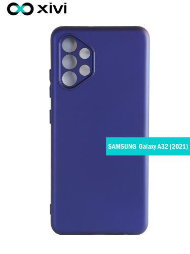Накладка задняя Xivi для SAMSUNG  Galaxy A32 (2021), Silicon Case, силикон, матовая, №17, цвет фиолетовый