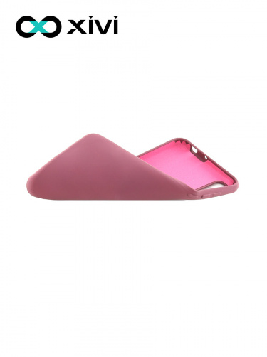 Накладка задняя Xivi для HUAWEI Y8P 2020 P SMART S, Silicon Case, силикон, матовая, №73, цвет винный 6