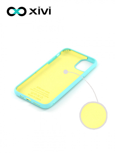 Накладка задняя Xivi для APPLE iPhone 11 Pro Max, Silicon Case, силикон, матовая, №8, цвет голубой 2