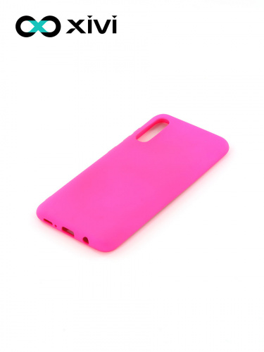 Накладка задняя Xivi для SAMSUNG Galaxy A50 A30S A50S, Silicon Case, силикон, матовая, №64, цвет фуксия 3