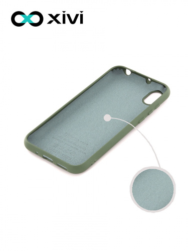 Накладка задняя Xivi для HUAWEI Y5 (2019) 8S, Silicon Case, силикон, матовая, №59, цвет темно-зеленый 2