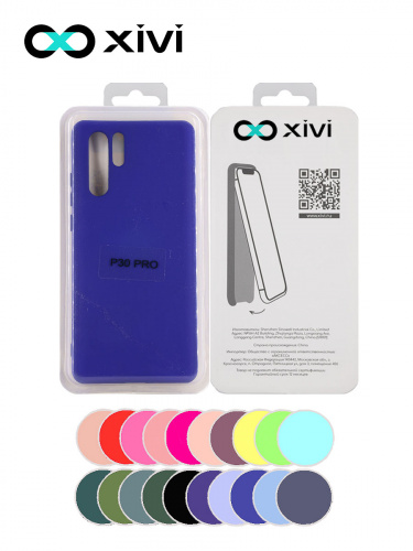 Накладка задняя Xivi для HUAWEI P30 Pro, Silicon Case, силикон, матовая, №47, цвет синий 5