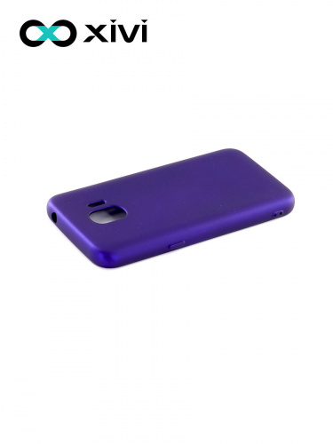 Накладка задняя Xivi для SAMSUNG Galaxy J2 2018 J250G, Silicon Case, силикон, матовая, №17, цвет фиолетовый 4