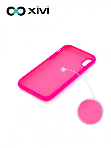 Накладка задняя Xivi для APPLE iPhone XR, Silicon Case, силикон, матовая, №64, цвет фуксия 2