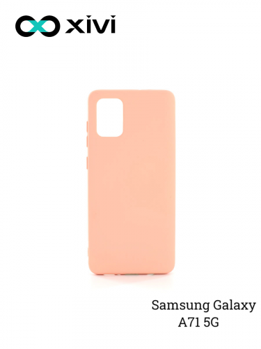 Накладка задняя Xivi для SAMSUNG Galaxy A71 5G, Silicon Case, силикон, матовая, №39, цвет бежевый 1
